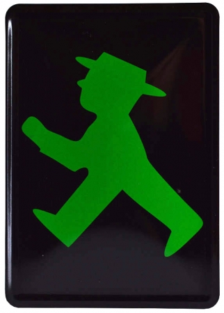 Nostalgic Art Blechpostkarte grünes Ampelmännchen